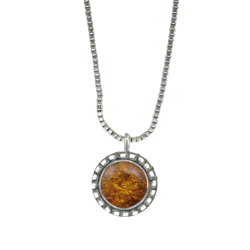 Sterling Silver Little Amber Pendant Necklace